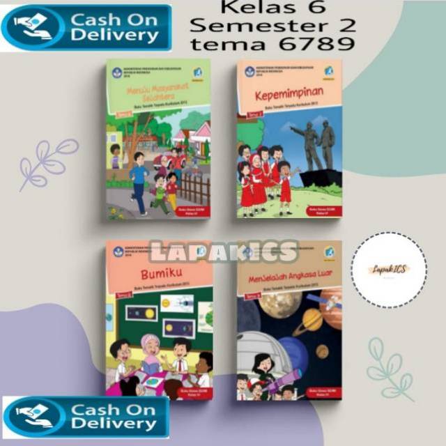 Paket Buku SD Kelas 6 Semester 2 Tema 6,7,8,9 Revisi 2017 Revisi 2018  Kurikulum 2013 Kurtilas-1