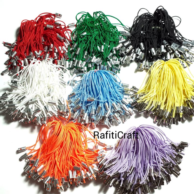 (10pcs) Gantungan Tali Hp Polos Kokot Udang || RafitiCraft