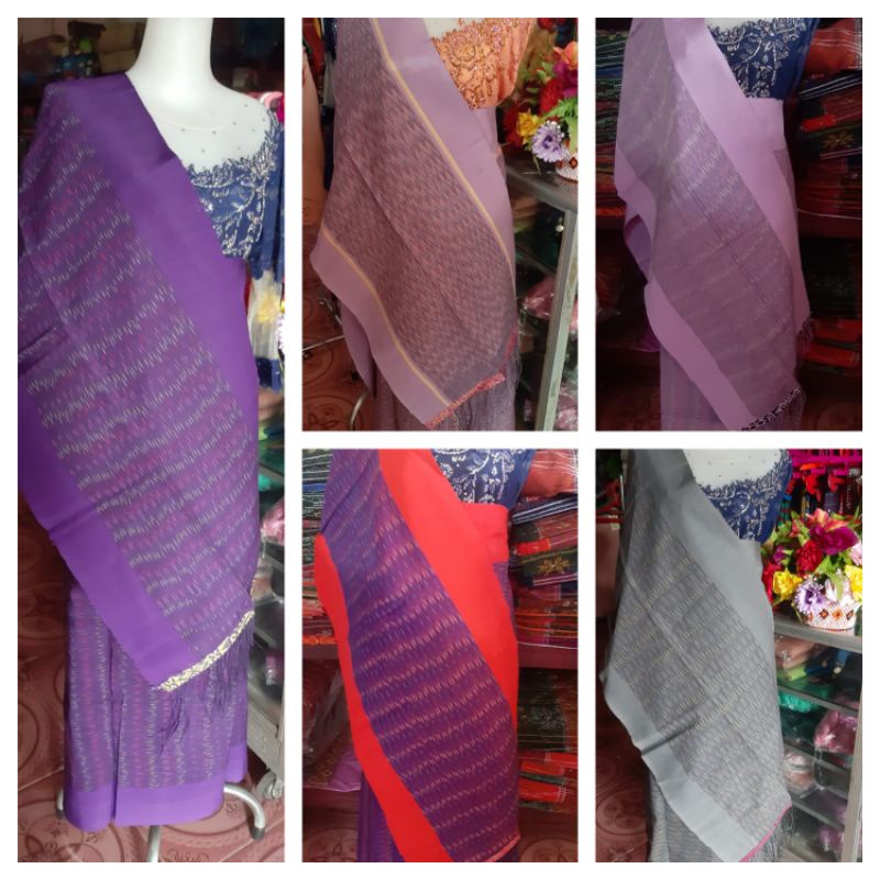 SONGKET RAGI HUTING WARNA UNGU TENUN TANGAN TARUTUNG