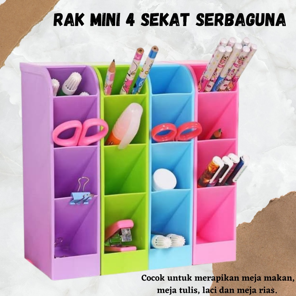 HARGA PROMO!!!Rak Mini 4 Sekat Serbaguna Mini Rack 4 Slot