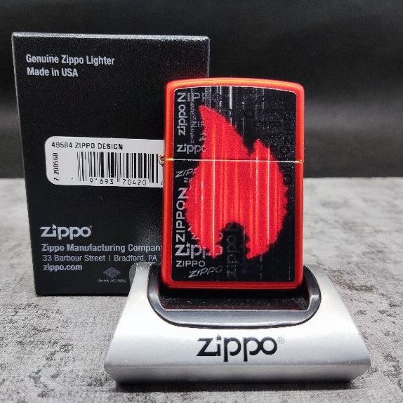 Zippo 49584 Zippo Design Metalic Red Original
