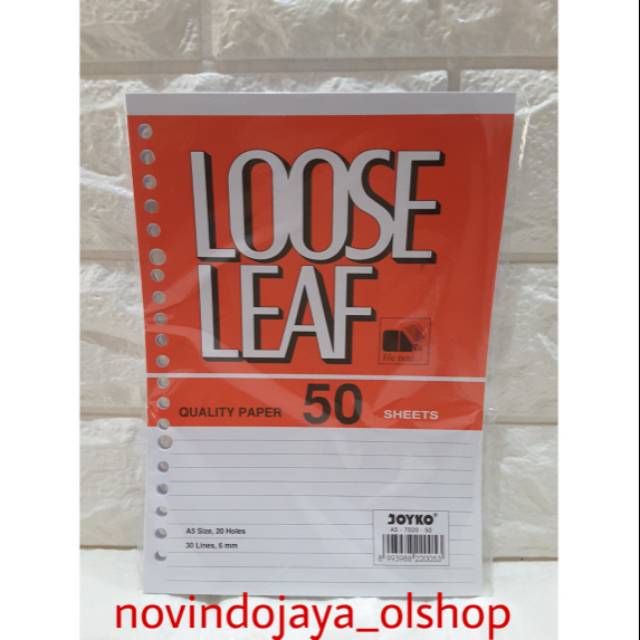 

Loose Leaf Joyko A5 (50 lembarn termurah