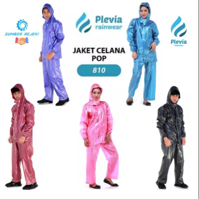 JAS HUJAN BAJU CELANA POLKADOT PLEVIA 810