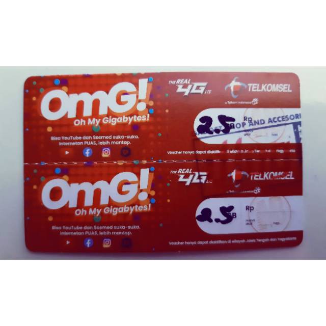 Voucher Data Telkomsel 2,5Gb 5hari Lokal DIY+JATENG