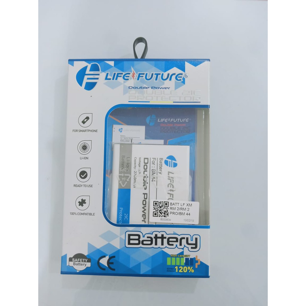 Baterai Batere Battery LIfe Future Xiaomi Redmi 2 / Redmi 2S BM 44 BM44 BM-44