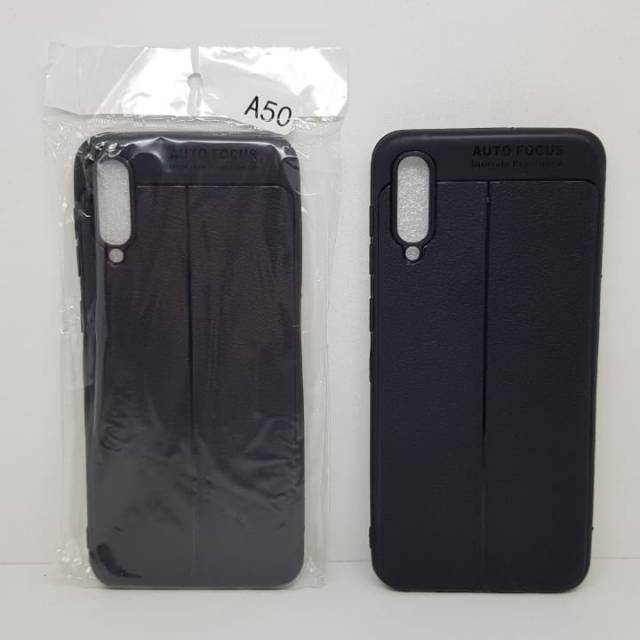 Auto Focus Samsung A50 6.4 inchi Leather Soft Case Samsung A505 AUTOFOCUS Motif Kulit Jeruk