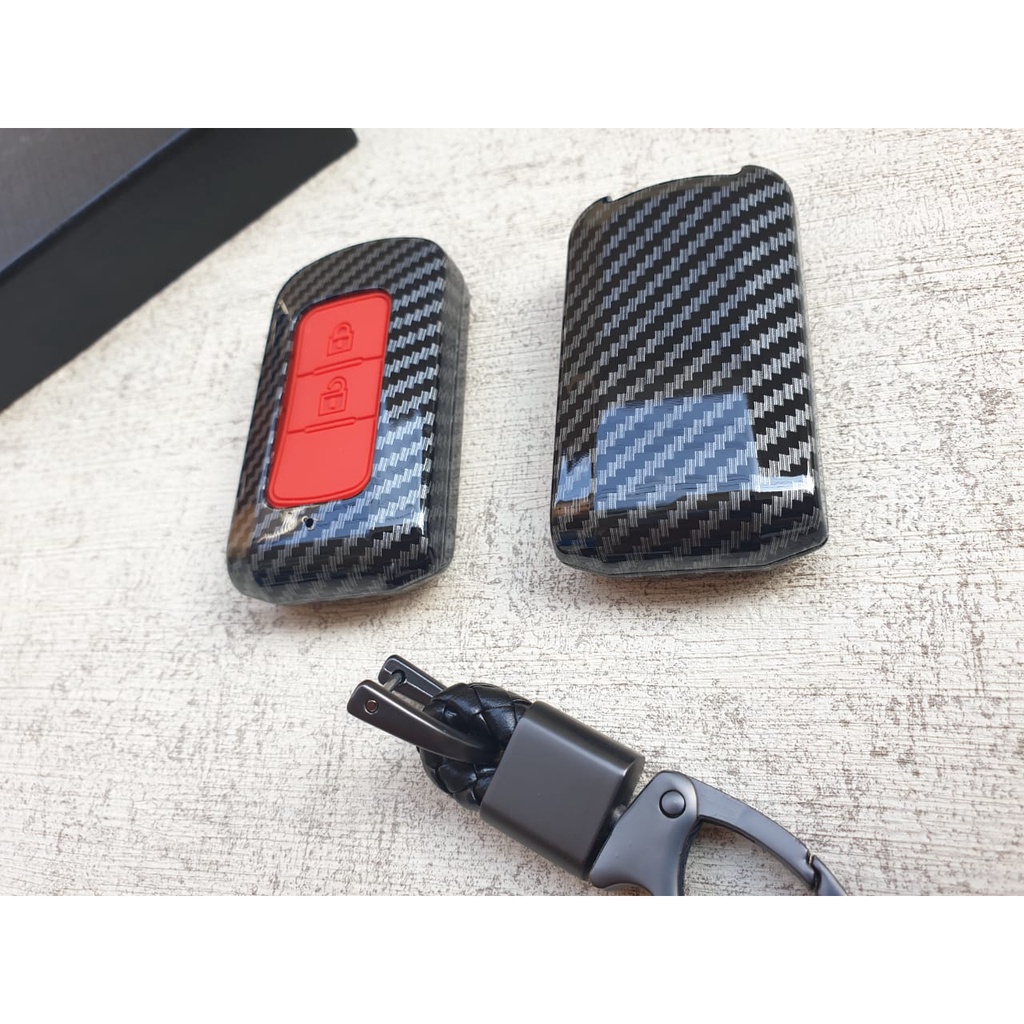 Casing Kunci Carbon Mitsubishi All New Pajero Sport Key Case Cover