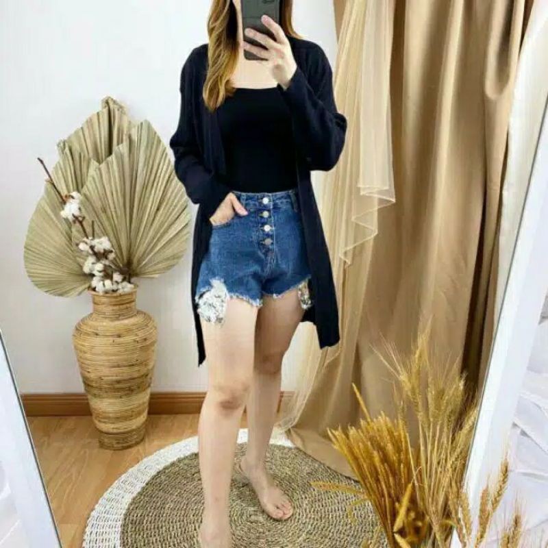 cardigan rajut halus