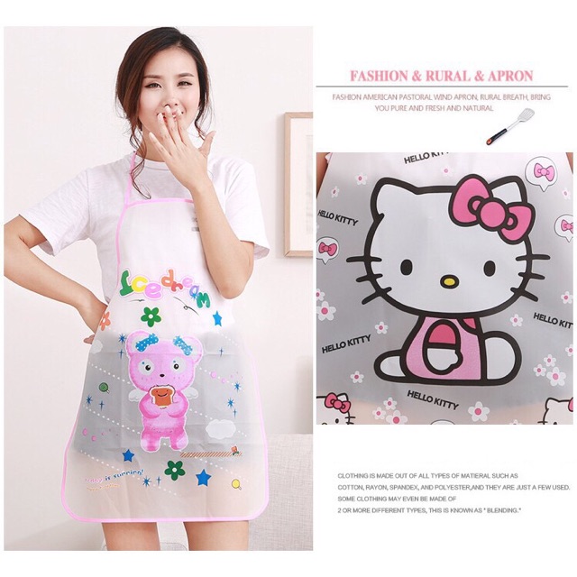 CMA023 Celemek Masak Bahan Apron Karakter Lucu Anti Air Celemek Dewasa