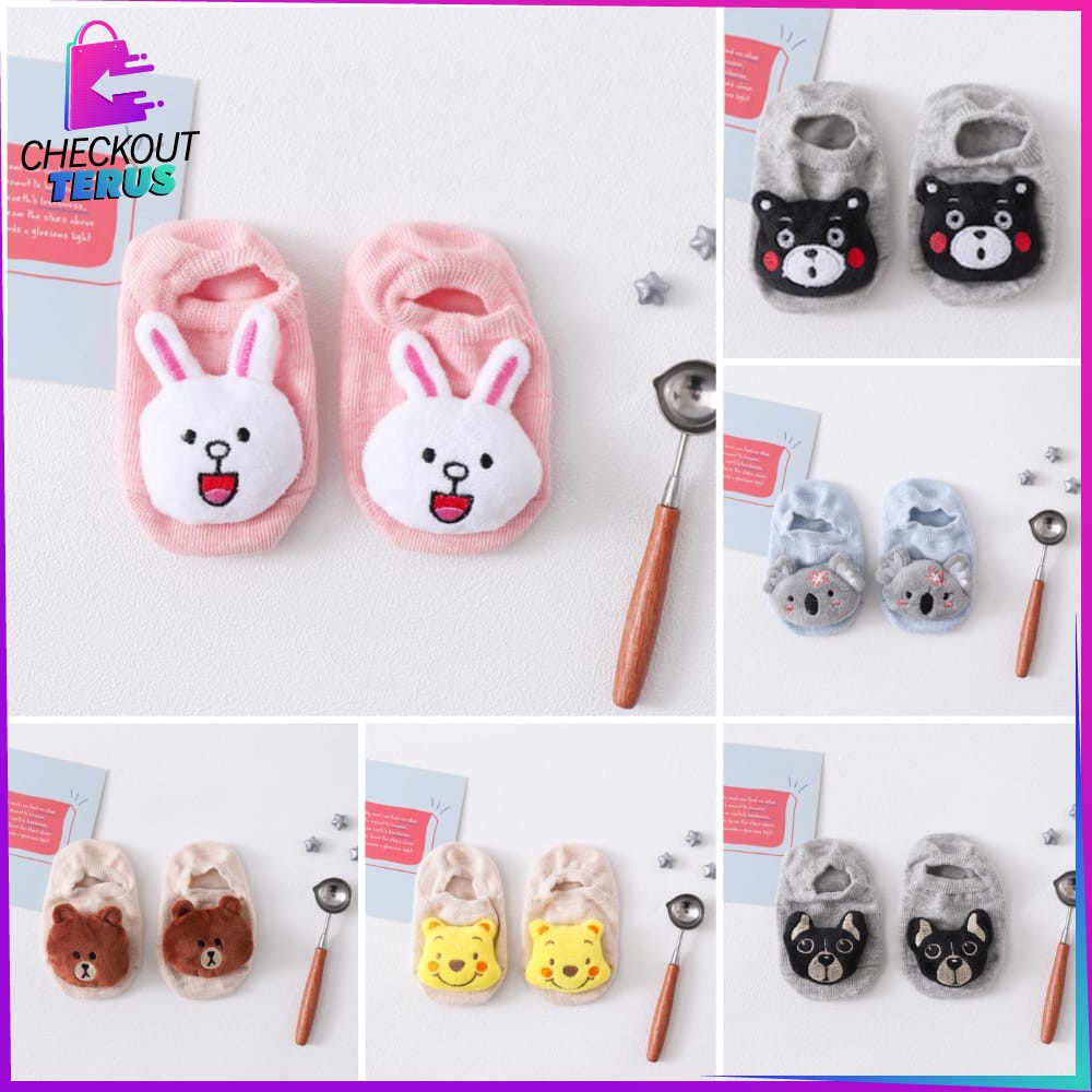 CT P5 Kaos Kaki Baby Karakter Boneka Kaos Kaki Anak Bayi Lucu Kaos Kaki Kartun Fashion Baby Socks Import Murah Lucu