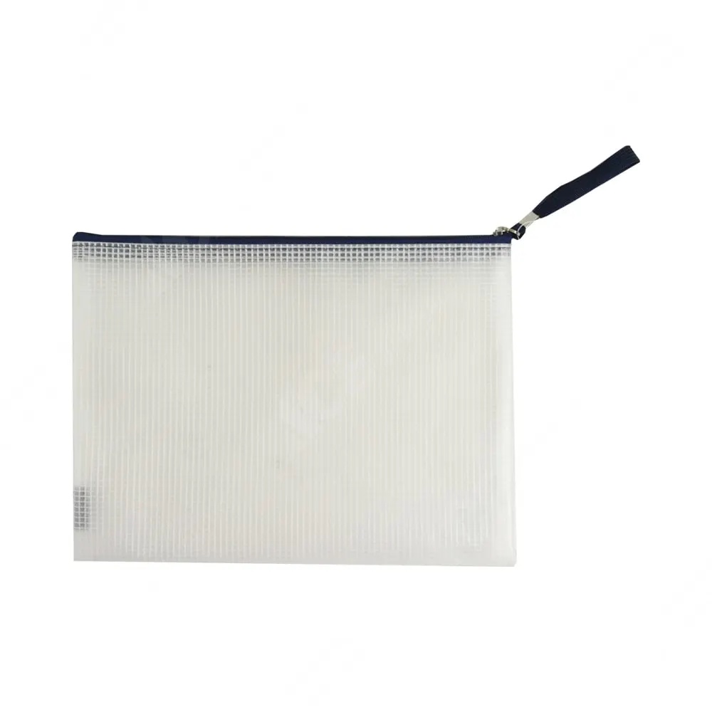 Ace Ataru Pouch Mesh Zipper A5 - Biru