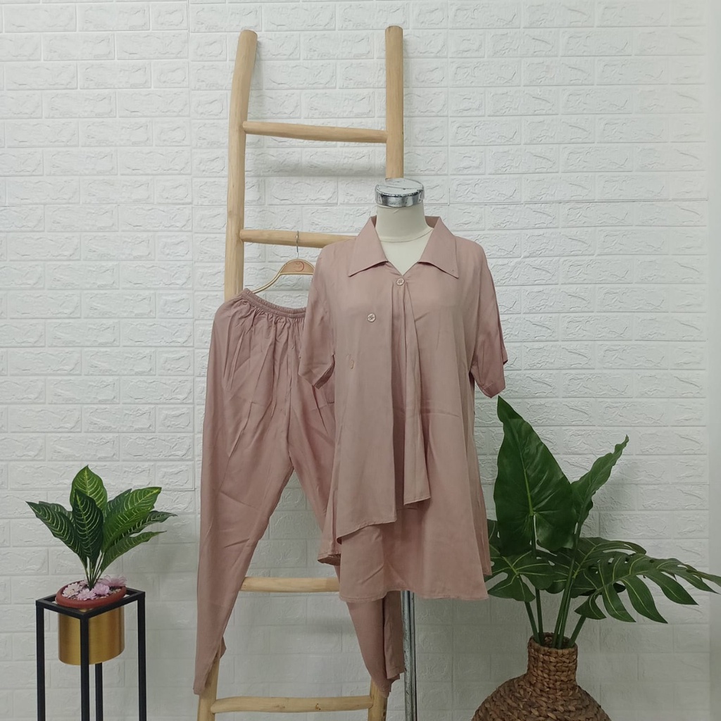 Baju Wanita Ricis One Set - Baju One Set Setelan Ricis - Bisa COD Pakaian One Set Polos - Baju One Set Ricis Terbaru