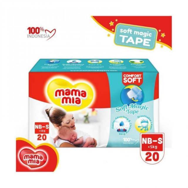 Mamamia Diapers Murah Baby New Born isi 20pcs