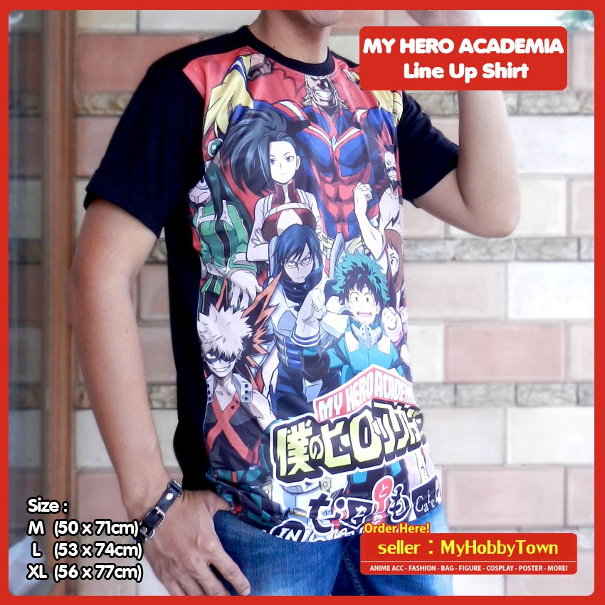 Kaos Anime Boku no Hero Academia Line Up Full Print