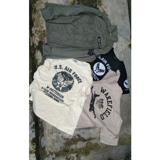 kemeja US army dan kaos US air force