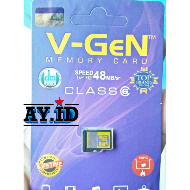 Memory card micro sd vgen 8gb original
