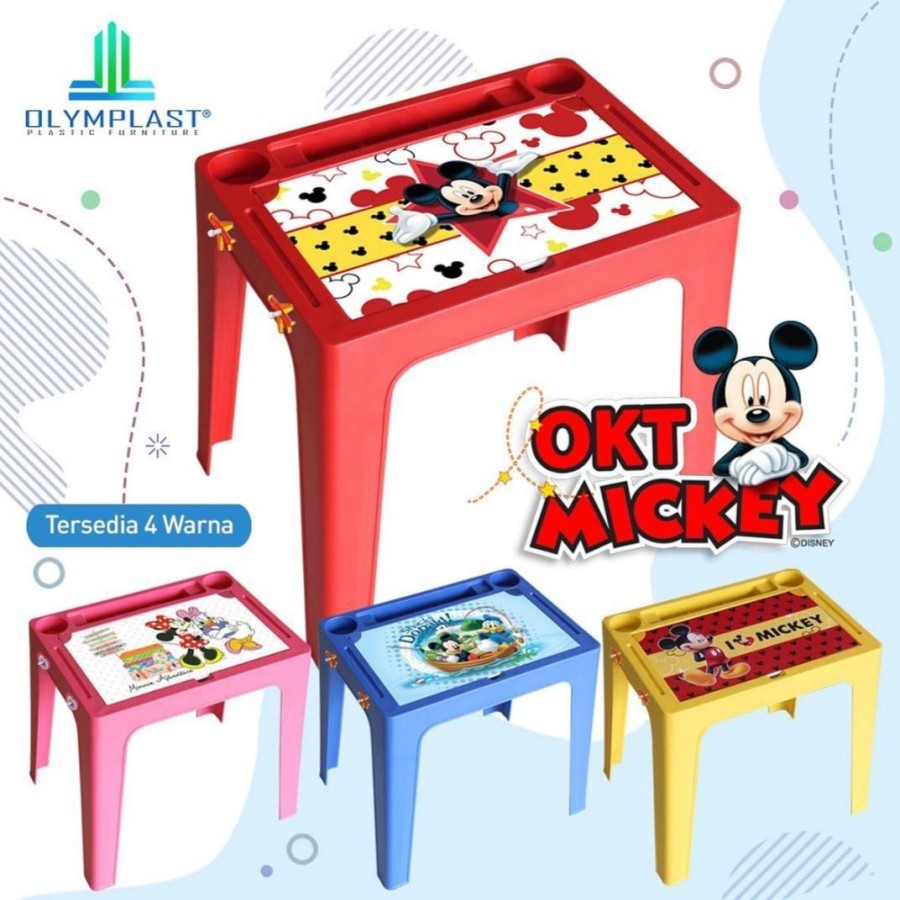 Olymplast OKT Kids Table Meja Anak Belajar Dengan Laci Makan Plastik Sekolah Kuat Plastic
