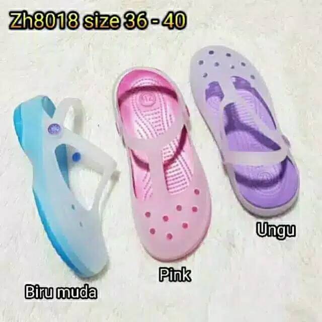 JELLY SANDAL WANITA/SANDAL MARYJANE MERK BARA-BARA Zh 8018