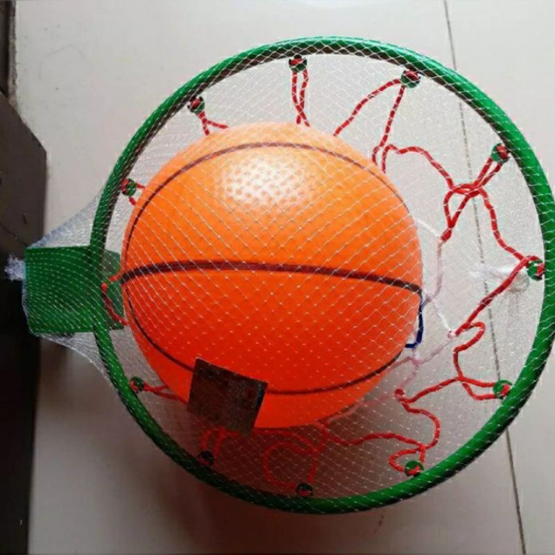 1 set Mainan bola basket + ring basket