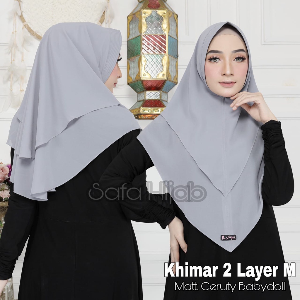 Khimar Ceruty Babydoll Jilbab khimar 2 Layer M Ceruty Babydoll Khimar Grosir Termurah Safa Hijab