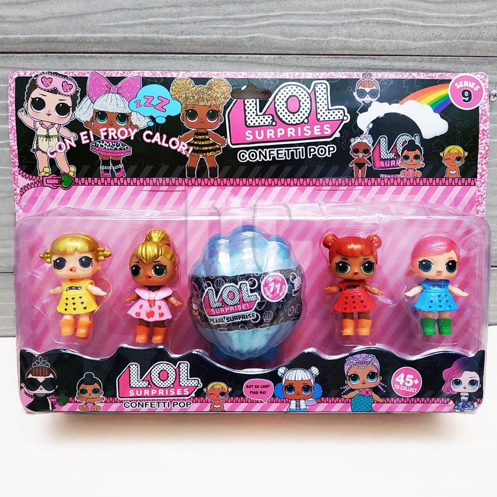 LOL Surprise Confetti Pop 5in1 Mainan L.O.L Surprise Doll Bola Kejutan Mini Figure LOL
