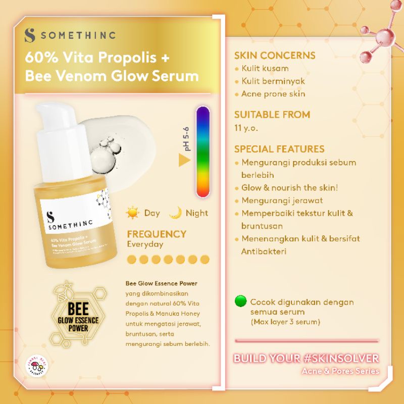 (GOSEND/COD) SOMETHINC 60% VITA PROPOLIS + BEE VENOM GLOW SERUM ANTI JERAWAT