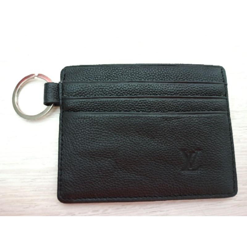 Dompet Slot kartu / Gantungan Kunci + Slot Kartu Kulit Asli - L**