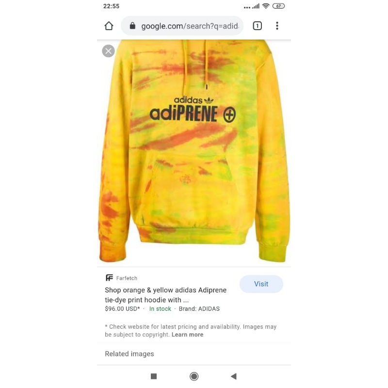 AD*D*S ADIPRENE TIE DYE PRINT HOODIE - HOODIE PRIA