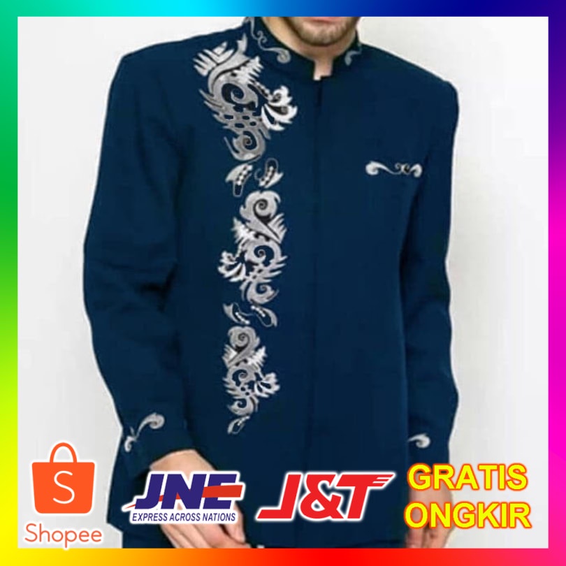 Super Murah! [KOKO MUSLIM JEFRI TOSCA SC] Baju koko pria katun rayon hijau tosca Low Price