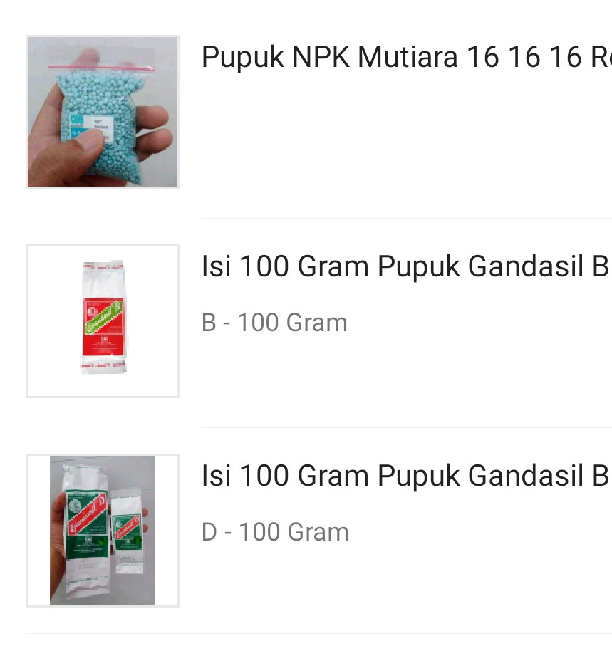 Pupuk Npk Mutiara 16 16 16 Repacking Kemasan Hemat - 80 Gram