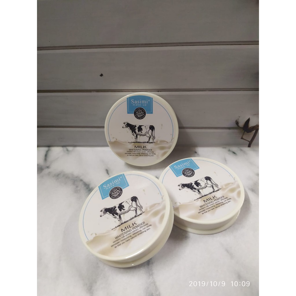 MAKUP BEDAK MILK WHITENING POWDER SASIMI 'Bedak susu sapi S793