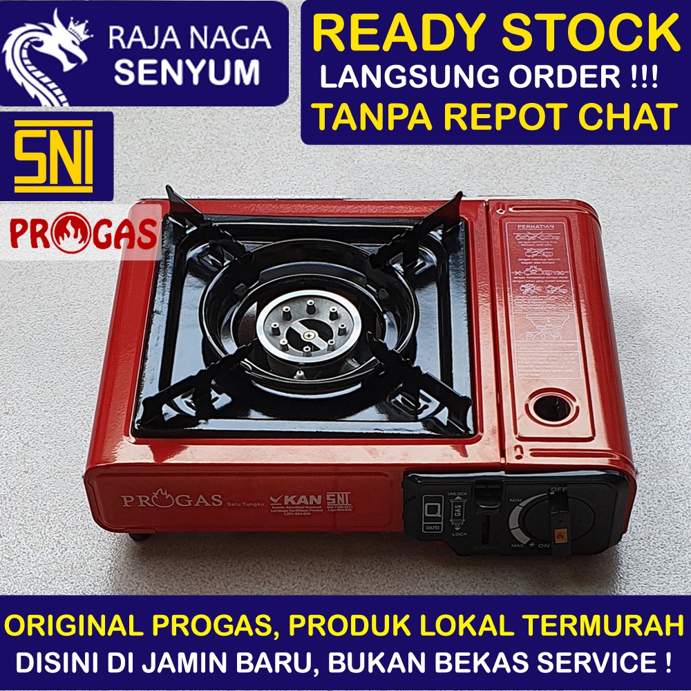 Kompor Portable PROGAS 1 Tungku Bisa LPG dan GAS PORTABEL SNI (KP.PROGAS)
