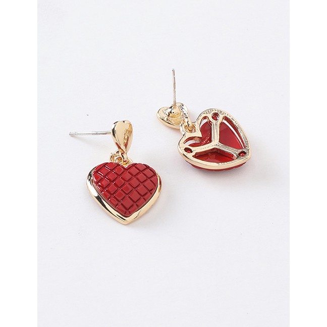 LRC Anting Tusuk Fashion Carved Love Earrings D63797