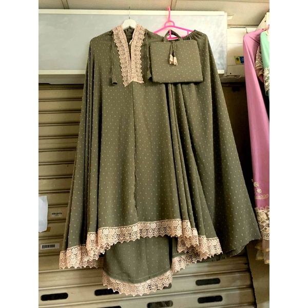 MUKENAH KATUN RUBIAH TERBARU / MUKENAH RUBIAH / MUKENAH 2 IN 1 /MUKENAH TWO IN ONE /MUKENAH RESLETIN