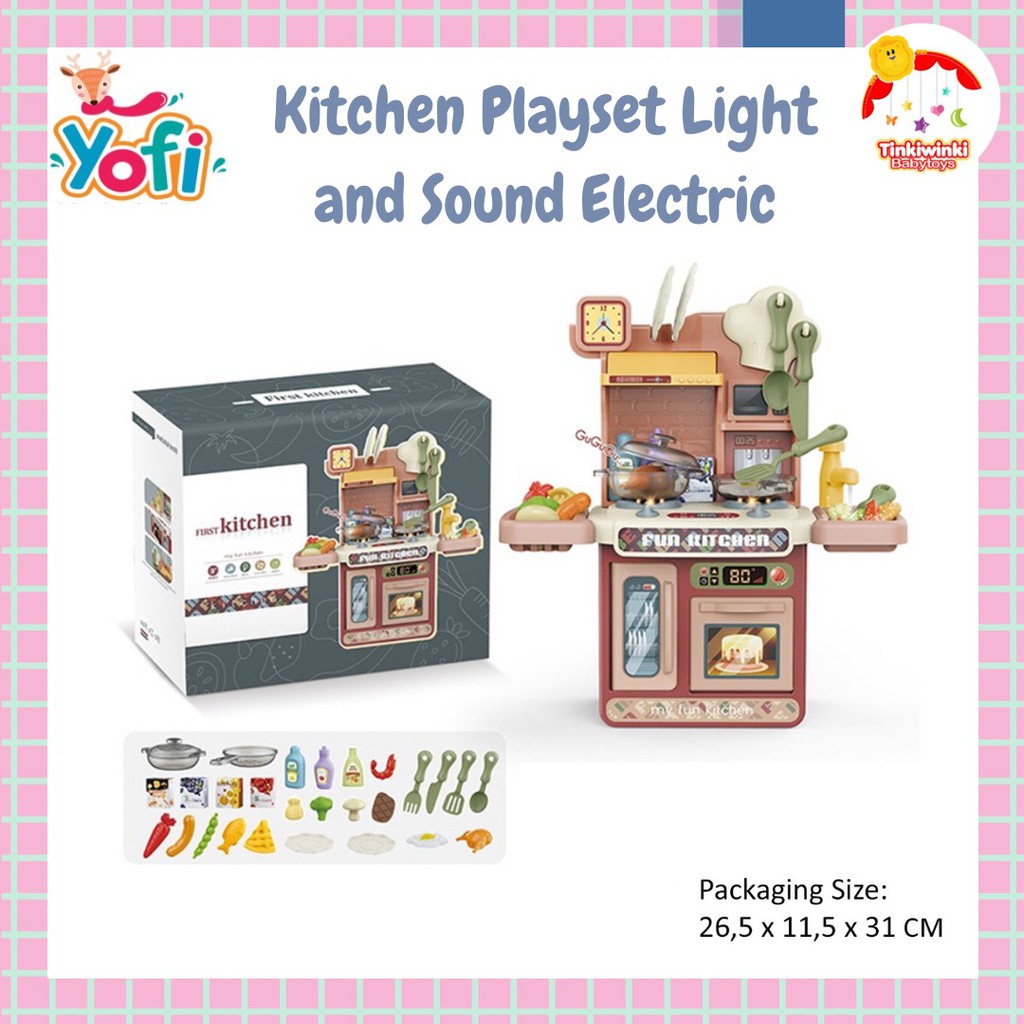 YOFI Kitchen Playset Light and Sound Electric Mainan Anak B028