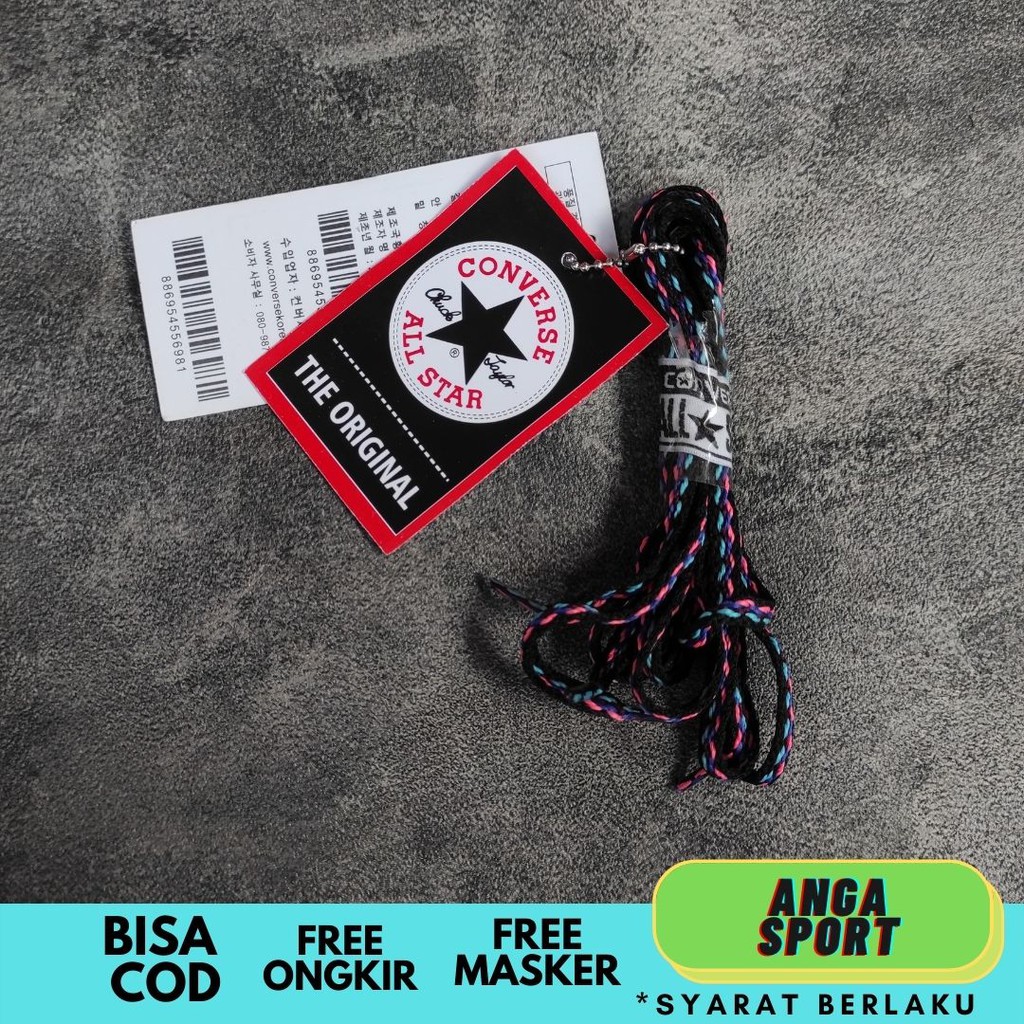 TALI SEPATU CONVERSE 70S SHOELACES PENDEK TINGGI BERMOTIF TERMURAH / TALI SEPATU SNEAKERS FLAT PIPIH PANJANG 110-120 CM ORIGINAL TERLARIS 008