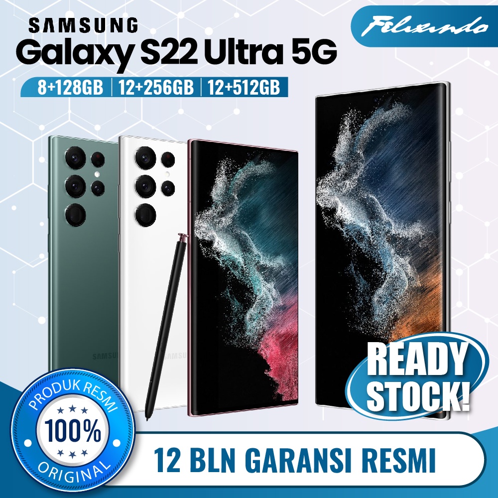 Samsung Galaxy S22 Ultra 5G RAM 8 12 GB ROM 128 256 512 GB Garansi SEIN Handphone HP Smartphone
