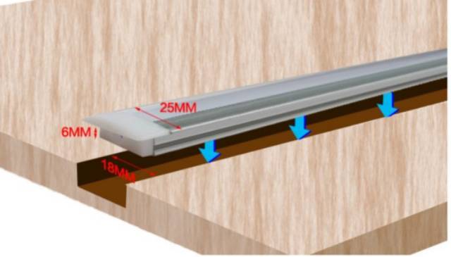 ALUMINIUM LED STRIP SAYAP / HOUSING LED STRIP 1 M