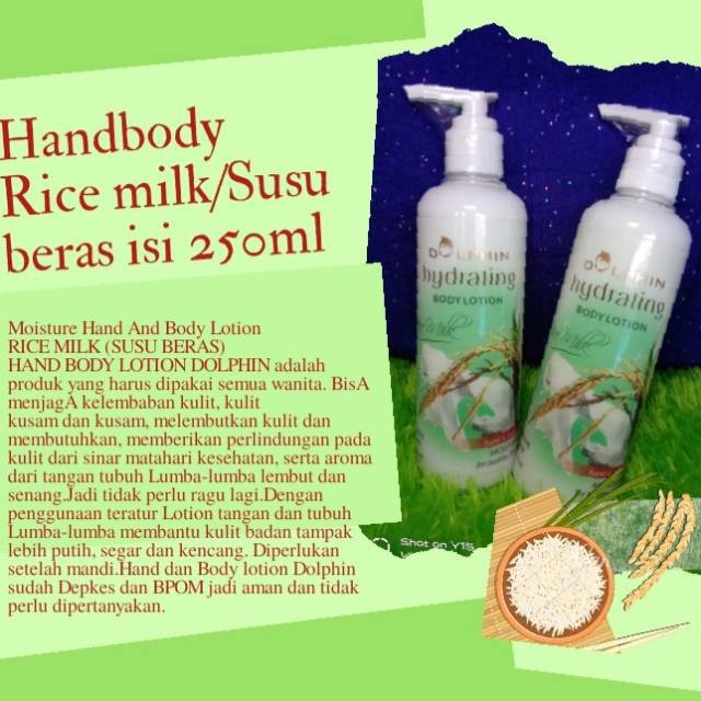 Dolphin Body Lotion Hydrating Kemasan 250ml Ori Sudah BPOM