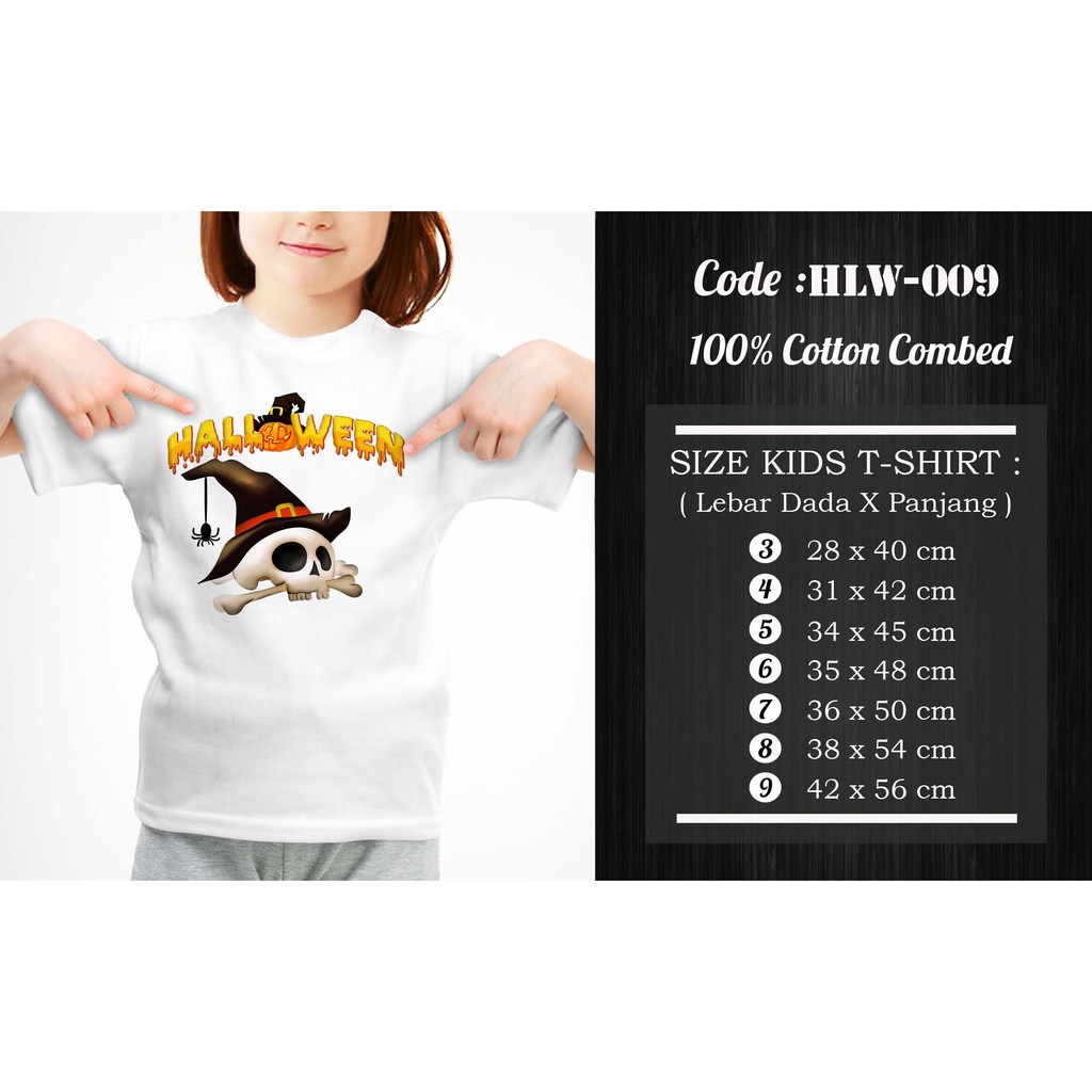 [FREE NAMA !!] Kaos Anak &amp; Family Halloween 100% COTTON PREMIUM