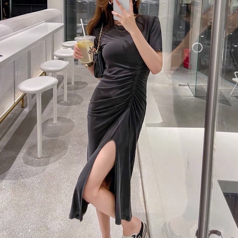Korean Long dress / Gaun terusan panjang / Dress Bodycon Elegan DB1 (2688)-2