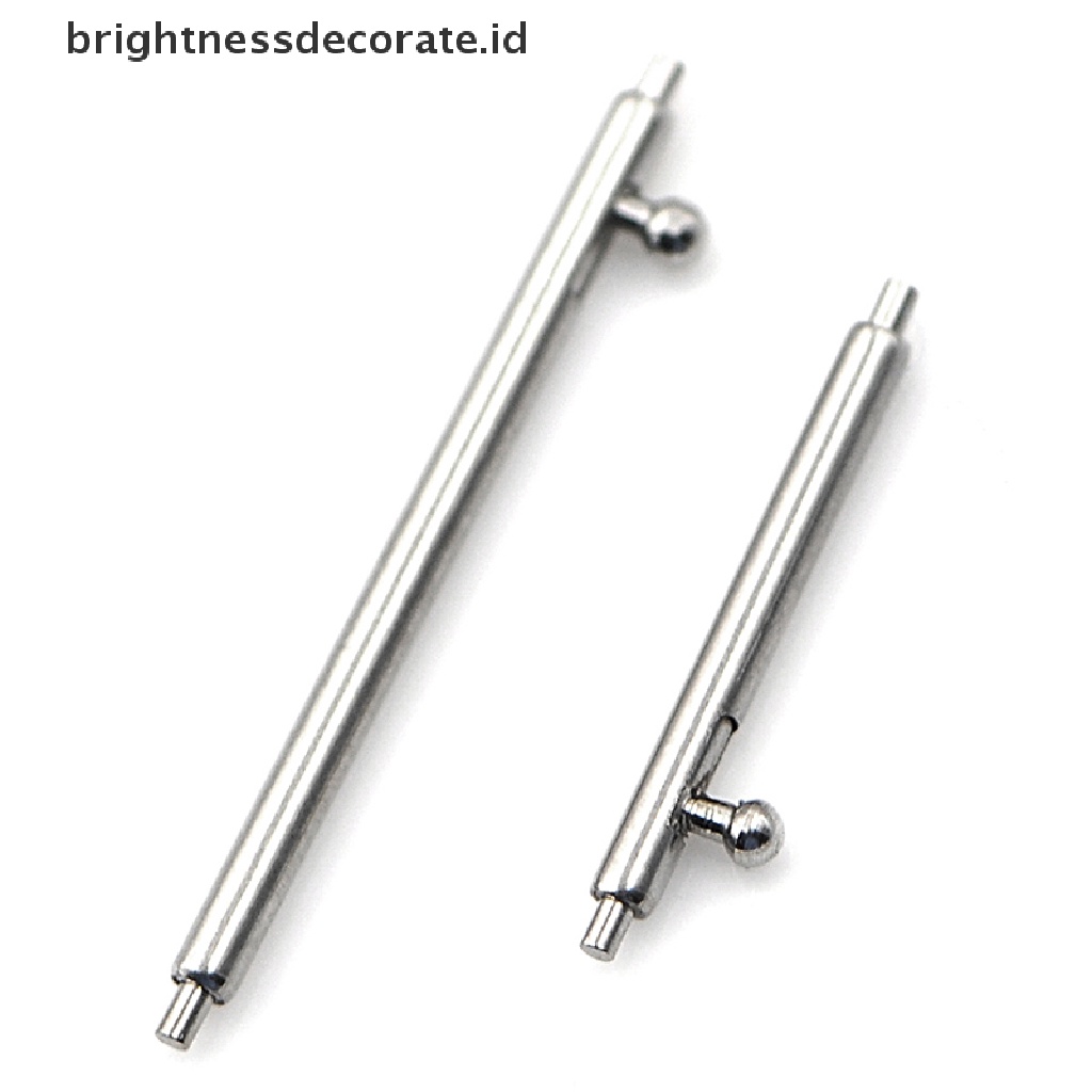 10pcs Pin Bar Strap Jam Tangan Bahan Stainless Steel Ukuran 12-22mm