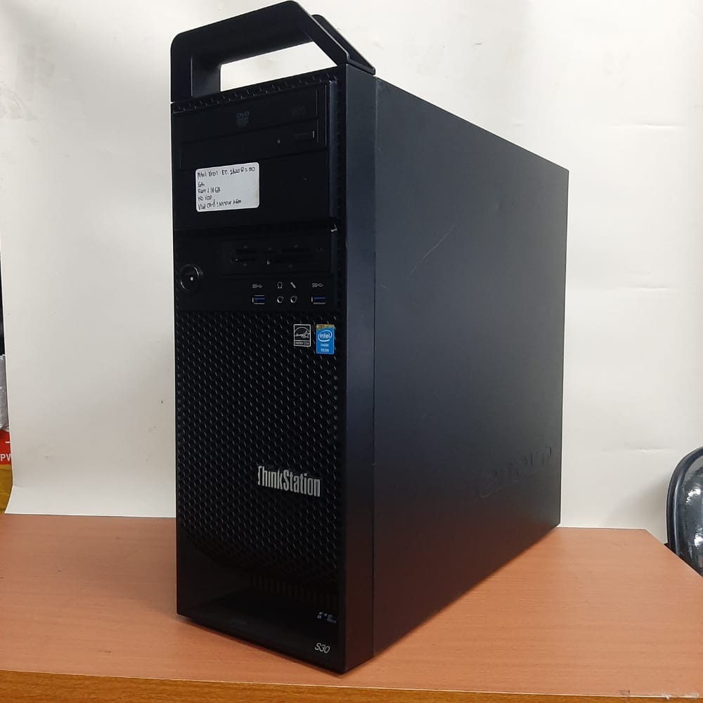 PC CPU KOMPUTER SERVER TOWER thinkstation S30/xeon E5-2620 -3.60ghz/16gb/1TB/dvd rw/vga NVIDIA FOR SERVER KANTOR/SEKOLAHAN/TOKO/SERVER PULSA