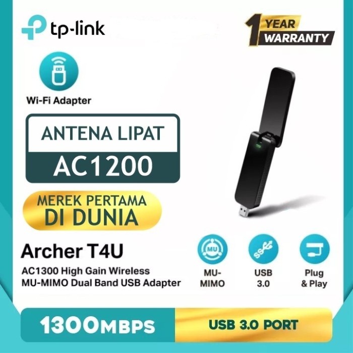 TP-Link Archer T4U AC1300 Wireless MU-MIMO USB Adapter