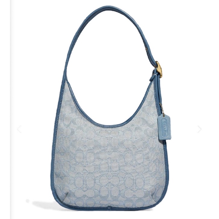 Coach Ergo Shoulder Bag In Signature Jacquard Marble Blue Azure (C2588)