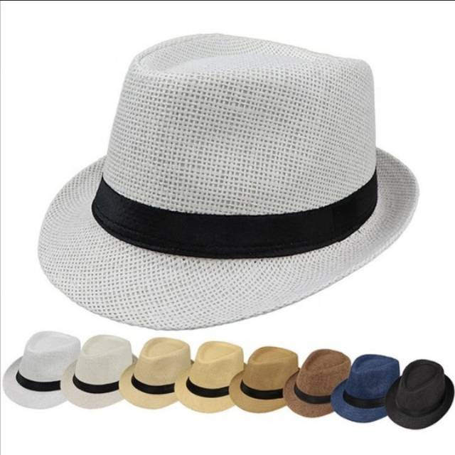 Topi Fedora Jerami Topi Tompi Topi Michael Jackson Topi Jazz