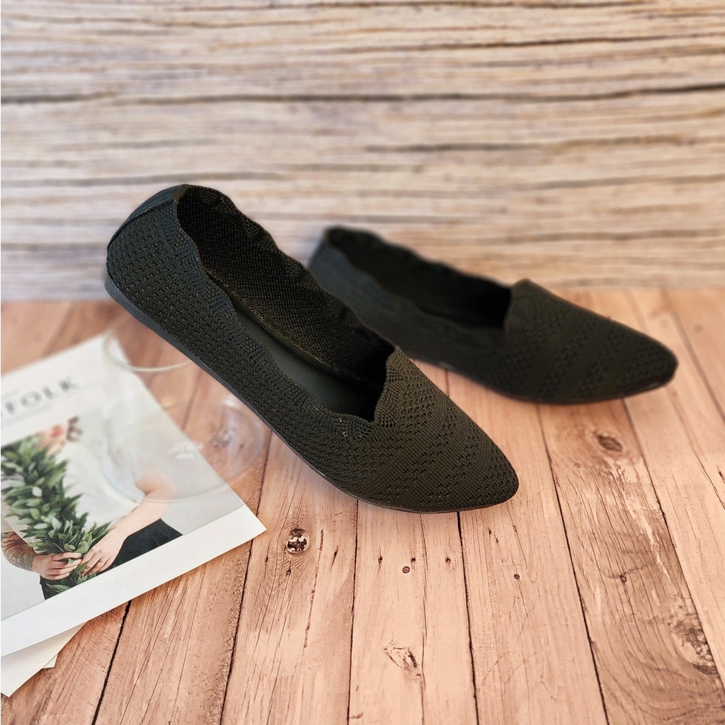 ARLAINE JENNY Sepatu Rajut Wanita Import / Sepatu Flat / Sepatu Rajut Wanita / Gratica / Flat Shoes Wanita / Sepatu Flat Shoes Wanita