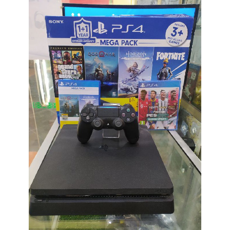 Ps4 Slim Megapack 1tb Seri Terbaik Seri 22 Bonus Pes 21 Horizon Gow 4 Shopee Indonesia