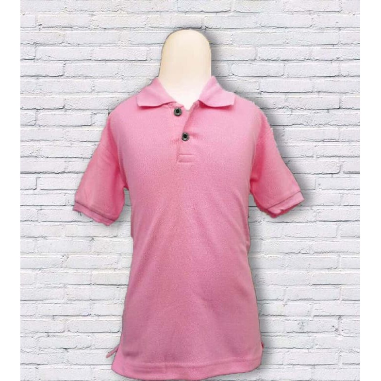 Kaos polo anak polos Warna Pink - Grosir kaos polos - Grosir baju anak