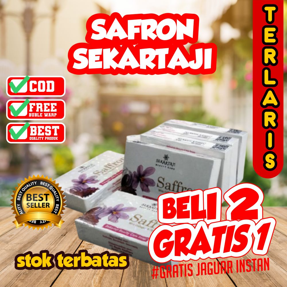 SABUN SAFRON BPOM GOLDEN VIERA SABUN PEMUTIH WAJAH SABUN MUKA GLOWING SABUN KOJIC BPOM TERMURAH BELI 3 GRATIS 1